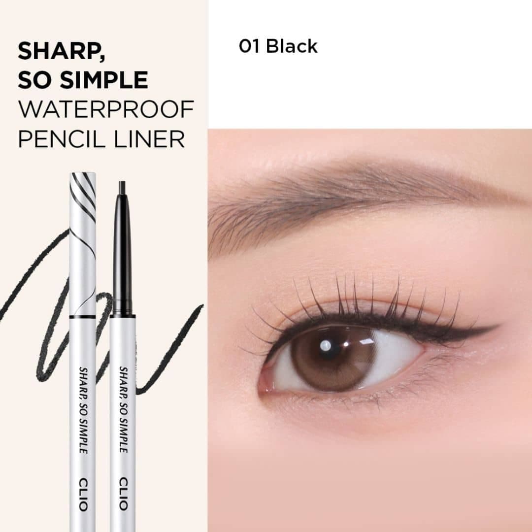 Chì kẻ mắt không trôi Clio Sharp So Simple Waterproof Pencil Liner 0.14g