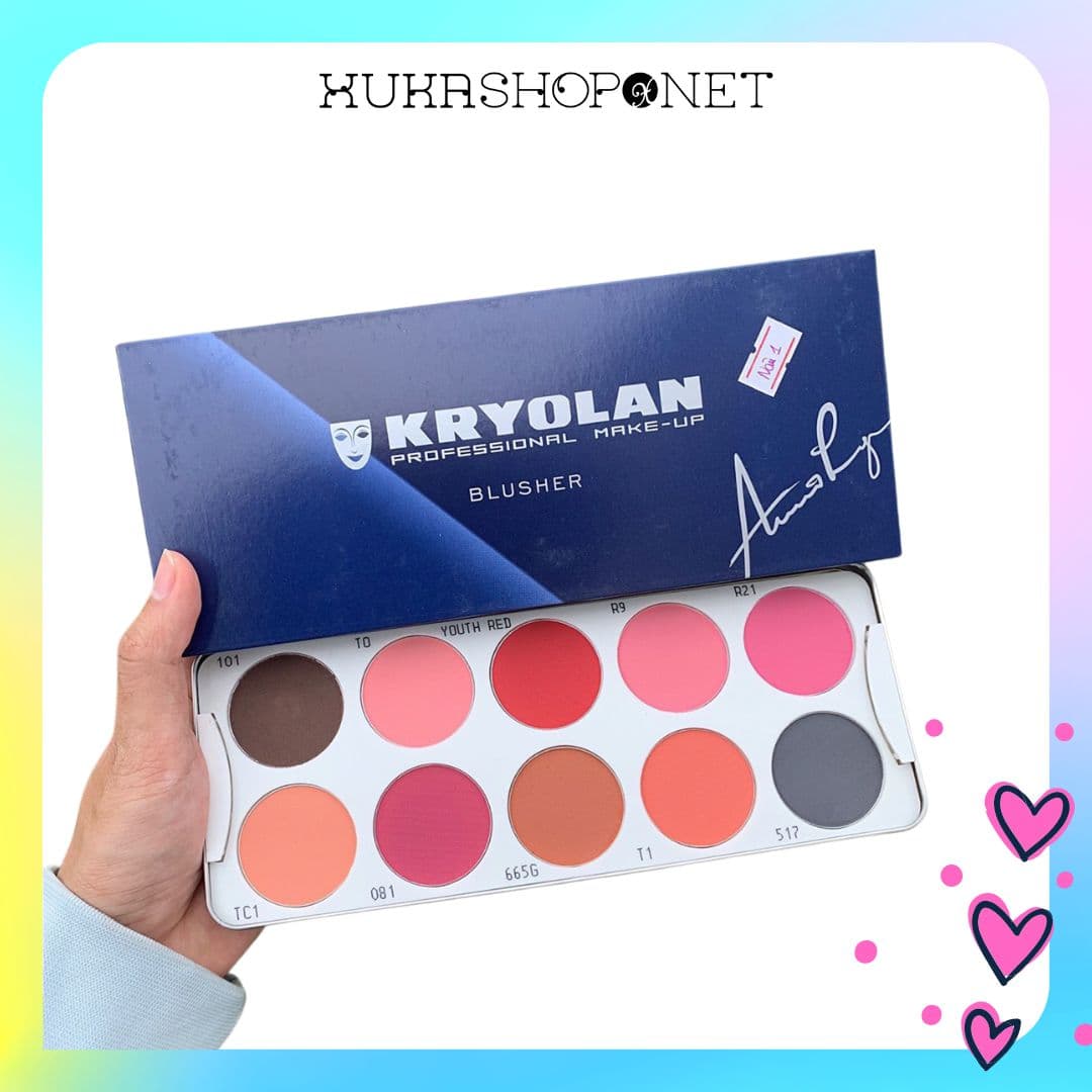 Bảng Má Hồng Kryolan # 10 ô