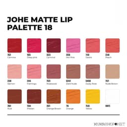 Bảng Son Johe Matte Lip Palette 18 Ô Màu Ver.2