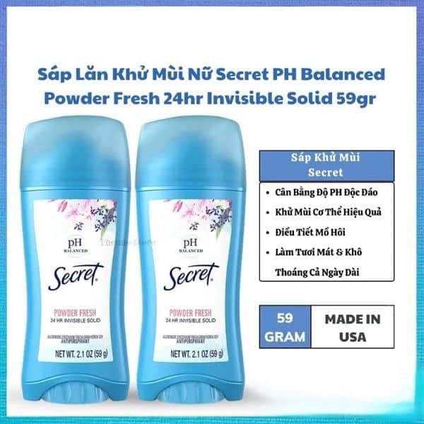 GEL và SÁP KHỬ MÙI SECRET NHIỀU MÙI ( NGẪU NHIÊN )