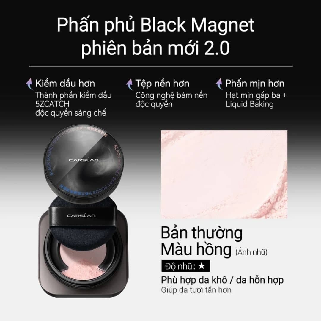 [Phấn phủ bột Carslan ver 2.0]Phấn phủ bột Carslan kiềm dầu chống nước chống mồ hôi cho mặt 8g