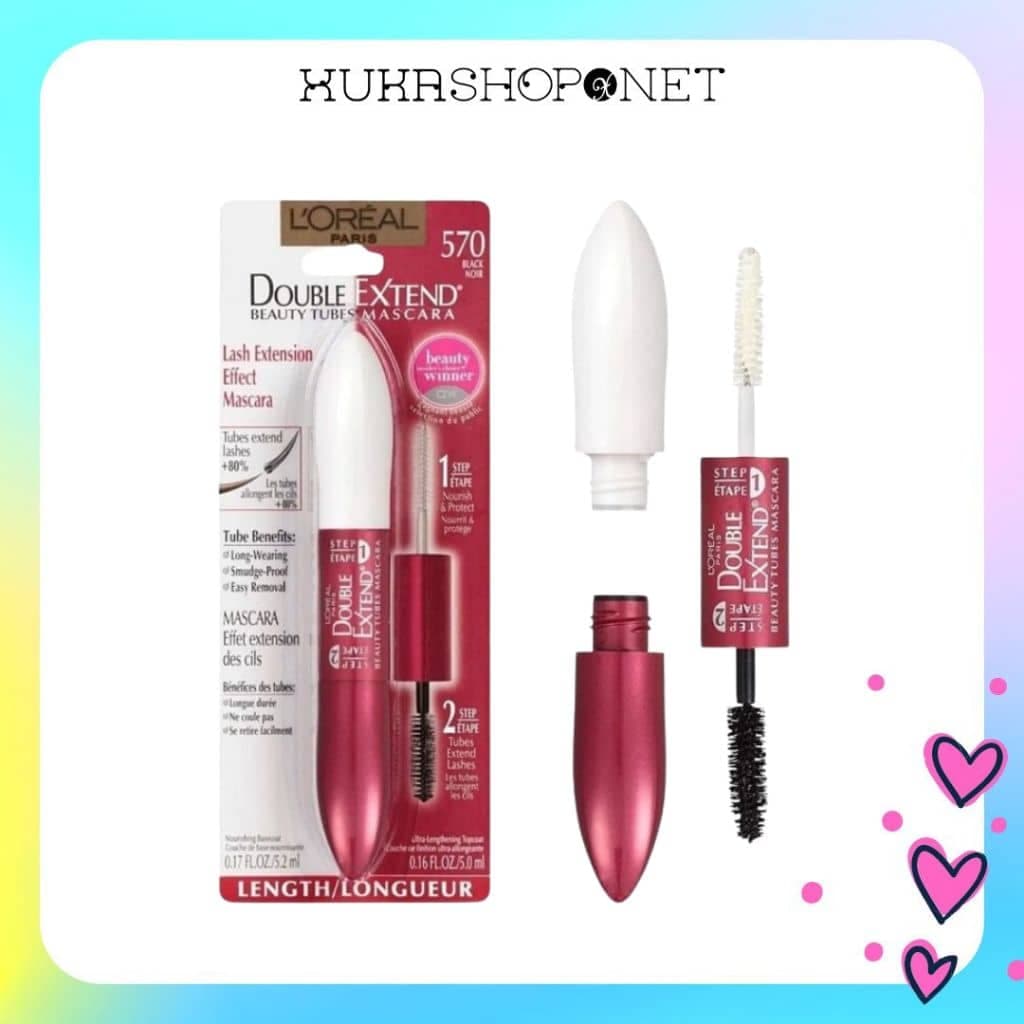 Mascara Loreal Paris Double Extend Beauty Tubes