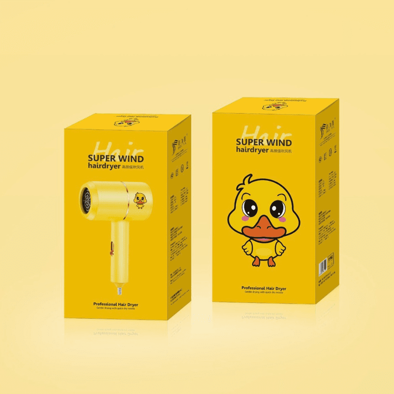 Máy sấy tóc mini du lịch hình vịt vàng