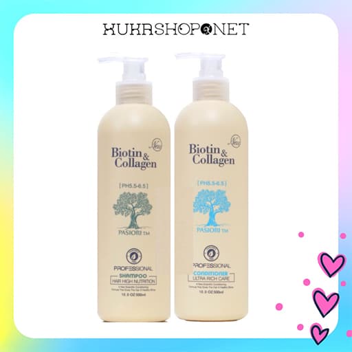 Set Gội Xả Biotin & Collagen Trắng