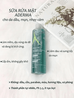 SỮA RỬA MẶT A-DERMA PHYS-AC GEL MOUSSANT PURIFIANT