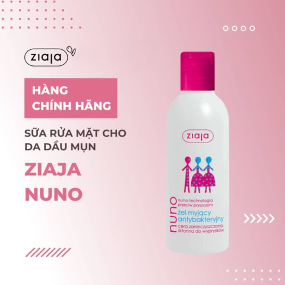Sữa rửa mặt ZIAJA NUNO 200ml cho da dầu mụn