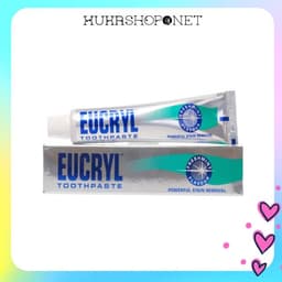 Kem Đánh Trắng Răng Eucryl Hương Bạc Hà Thơm Mát Toothpaste Freshmint 62g